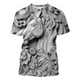thumbnail image 4 of Camisetas de Manga Larga de los Hombres Relief Steed Impresión Gráfica Tee, Sudadera de Cuello de la Tripulación Casual para Al Aire Libre, Vacaciones Y Uso Diario, 4 of 8