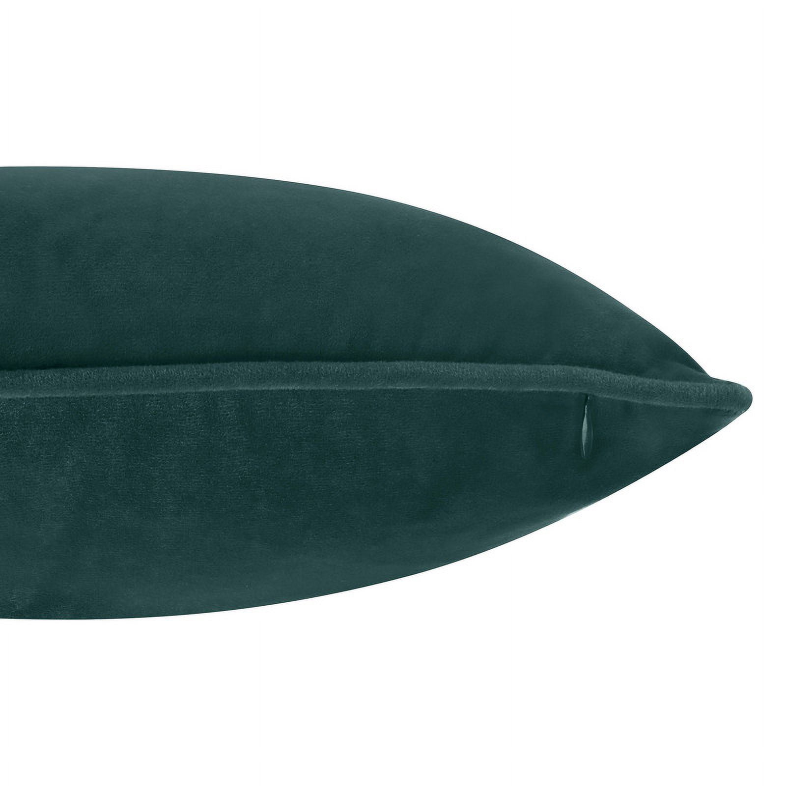 A1HC Set of 2 Luxurious Soft Velvet Throw Pillow Covers Only, 18"x18", Forest Green, Decorative Cushion Covers with Hidden YKK Zipper for Sofa or Bed