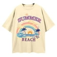 thumbnail image 4 of Womens T Shirts Loose Fit Summer Tops Casual Crew Neck Oversize Short Sleeve Style Women's T-Shirts Graphic Tees Beige S, 4 of 4