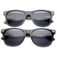 thumbnail image 2 of zeroUV Unisex Retro Wide Temple Polarized Lens Horn Rimmed Sunglasses 55mm (2-Pack | Black + Tortoise Polarized) - 55mm, 2 of 5