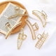 thumbnail image 2 of BR Juego de pinzas para el cabello de metal dorado de moda para mujeres y niñas, antideslizantes y adecuadas para todo tipo de cabello, 2 of 5