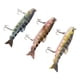thumbnail image 3 of Juego de 3 señuelos de pesca multiarticulados de 8 segmentos de 0,8 oz y hundimiento lento para agua dulce y salada., 3 of 14