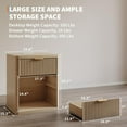 thumbnail image 3 of Bedside Table Nightstand with Bedside Storage, Bedroom Side Table and Organizer, Functional and Fluted Nightstand, for Bedroom, Living Room, Home Office, 3 of 9