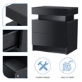 thumbnail image 6 of LED Nightstand 2 Drawers Bedside Table Bedroom Cabinet, 6 of 7