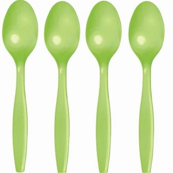 Hoffmaster Group 011923 Premium Plastic Spoons, Lime - 24 per Case - Case of 12