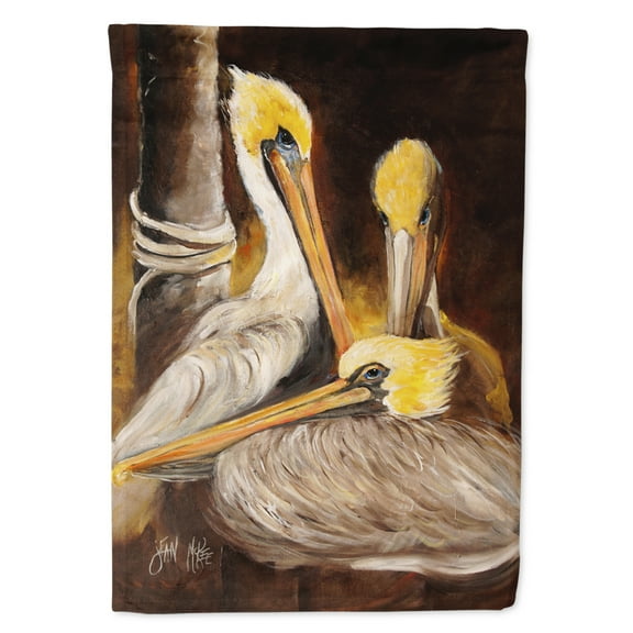 Carolines Treasures JMK1146CHF Brown Pelicans Flag Canvas House Size  Large multicolor