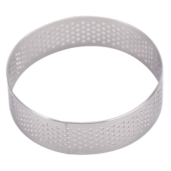 Bakeware Tart Rings 8 Inch Round Perforated Cake Ring Nonstick Stainless Steel Baking Tool for Culinary Precision and Everyday Cooking