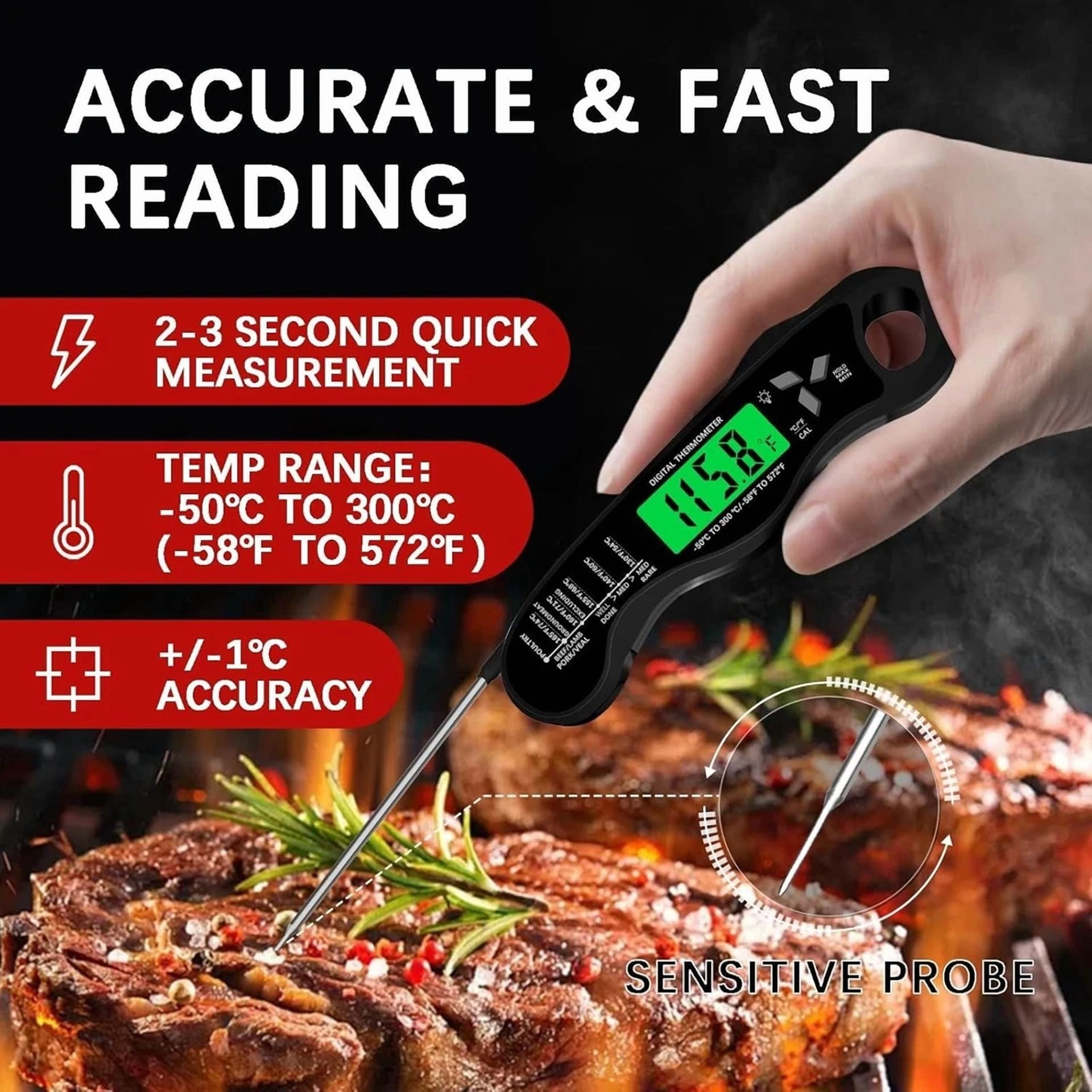 CIRCLE- Alpha Grillers Read Meat Thermometer For Grill And Cooking