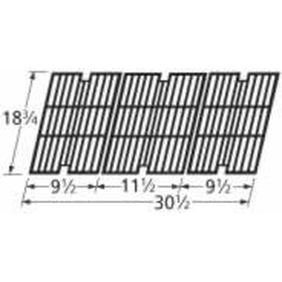 Music City Metals 63013 Gloss Cast Iron Cooking Grid Set Replacement for Select Gas Grill Models by BBQ Tek, Master Forge and