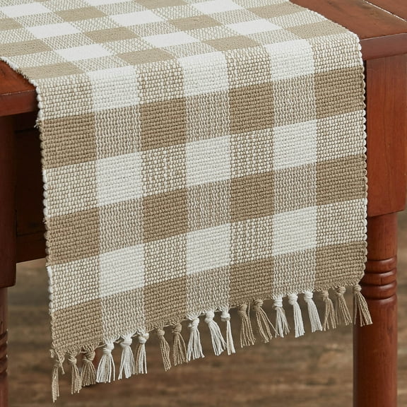 Park Designs Buffalo Check Table Runner  - 36"L  - Natural