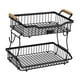 thumbnail image 2 of Organizador de almacenamiento de vegetales de 2 niveles Basket Decoración de mesa elegante Ritadilla de soporte de soporte de frutas para restaurantes Negro, 2 of 8