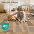 thumbnail image 4 of ODIKA 8'x10' Warm Earth Tones Brown Geometric Design Washable Area Rug Abstract Pattern with Modern Flair Non-Slip Chair-Friendly Mat for Dining Room, Large Office, Lounge, 4 of 7
