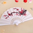 thumbnail image 6 of Vjnyvs 4pcs Floral Folding Hand Fan Vintage Retro Plastic Handheld Fans Folding Fan Wedding Dancing Church Party, 6 of 7