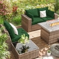 thumbnail image 7 of Pakunoda 8Pcs Cushion Covers for Outdoor Furniture, Waterproof Patio Cushion Covers Replacement Slipcovers with Zipper, Washable Reusable Outdoor Cushion Covers Green, Covers Only, 7 of 7