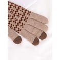 thumbnail image 5 of Deago Winter Touchscreen Gloves for Men Women Warm Fleece Lined Knit Elastic Cuff Texting Gloves for Cold Weather (Khaki), 5 of 9