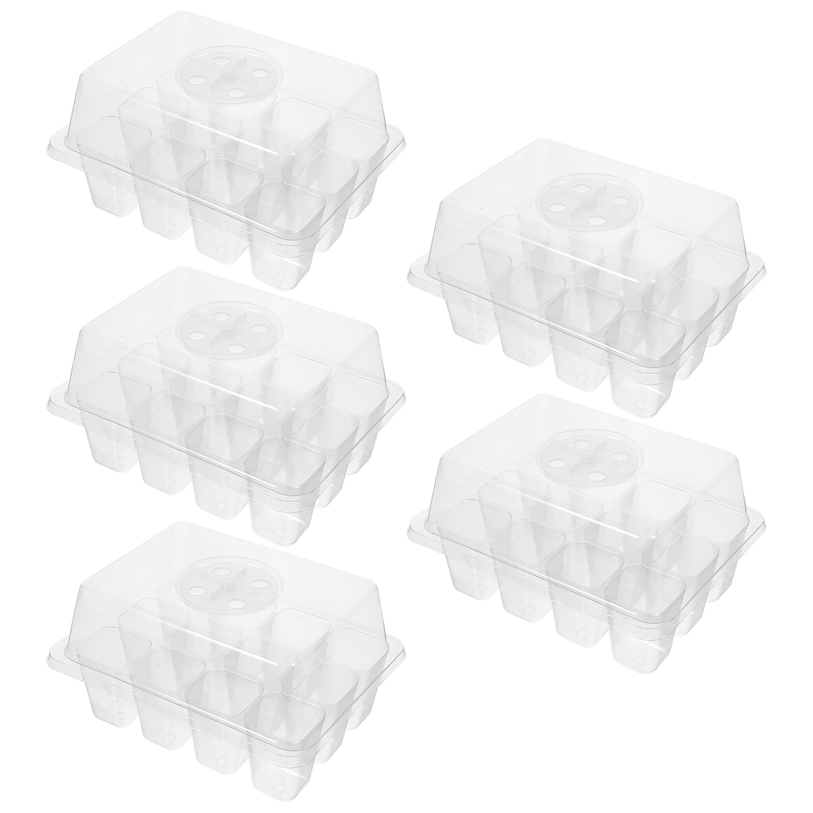 Raindrops Premium Transparent Plastic Germination Nursery , 5pcs, 7.23 x 5.50 x 4.32 inches for Seed Starting
