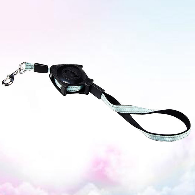 PENIKOKO Black Retractable Dog Leash for Pets with Reflective Warning Strips and Convenient Control