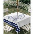 thumbnail image 2 of Square Outdoor Tablecloth with Umbrella Hole Navy Blue Sailboat Nautical Outside Table Cloth Waterproof Patio Table Cover Coastal Ocean Sea Zipper Tablecloths for Picnic Party Camping 60x60 Inch, 2 of 8