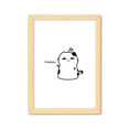 thumbnail image 1 of Papel de gato Cuadro de madera decorativa marco de casa A4, 1 of 3