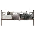 thumbnail image 3 of Home Design Aine Twin Metal Daybed with Victorian-Style Frame, Rounded Finials, Durable Slats, Stylish and Functional for Bedroom or Guest Room, Brown, 3 of 4