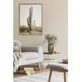 thumbnail image 6 of Kate and Laurel Sylvie Sunrise Cactus Framed Canvas Wall Art by Amy Peterson Art Studio, 28x38 Natural, Modern Botanical Cactus Plant Art for Wall, 6 of 7