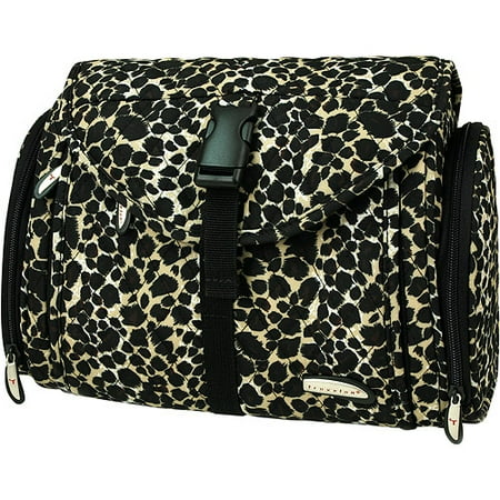 Hanging Toiletry Kit, Quilted Microfiber Leopard