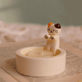 thumbnail image 4 of Cartoon Kitten Candle Holder, Cat Warming Its Paws Candle Holder,DIY Handmade Storage Box Holder,Home Decoration A, 4 of 8