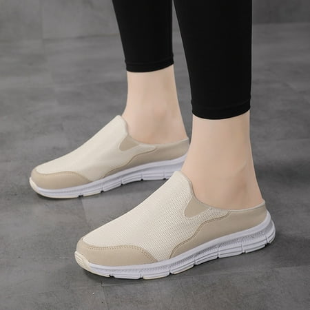

Casual Shoes Women s New Style Comfortable Wrap Half Slipper Flat Bottom Soft Mesh Sports Casual Shoes