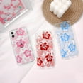thumbnail image 2 of Compatible for iPhone 12 Case Cute Clear Hibiscus Flower Floral Aesthetic Printed Design for Girls Women Soft TPU Shockproof Protective Girly for iPhone 12-White, 2 of 13