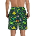 thumbnail image 3 of Kdxio Dinosaurs Pattern Mens Casual Shorts - Drawstring Summer Beach Sports Shorts for Men, 3 of 9