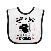 Inktastic Future Drummer Kid Loves Drums Boys or Girls Baby Bib