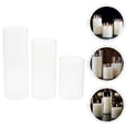 thumbnail image 4 of MasteelfCA 3pcs Glass Transparent Candle Cup Cylinder Candle Holder Simple Style Candle Container, 4 of 8