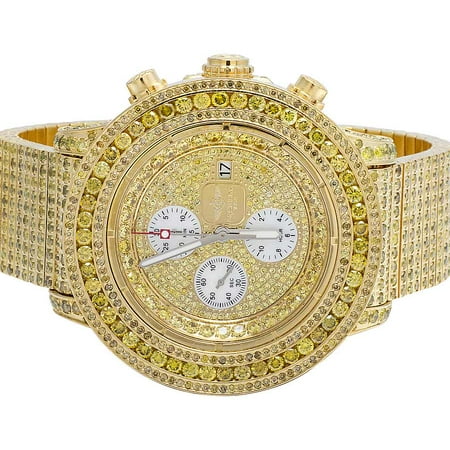 breitling custom breitling a13370 super avenger canary diamond watch
