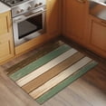 thumbnail image 2 of Retro Front Door Rugs 2x3 ft Brown Green Stripe Antique Wood Background Small Rug for Entryway Non Slip Washable Bathroom Door Mat Absorbent Floor Mat for Indoor Entrance, 2 of 9