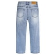 thumbnail image 2 of KIDSCOOL SPACE Boys Jeans,Little Kid Elastic Band Inside Ripped Denim Pants,Light Blue,5-6 Years, 2 of 8