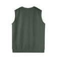 thumbnail image 4 of Zimjoy Men's Sweater Vests V-Neck Basic Vintage Sweater Vest Casual Knit Pullover Vest Sleeveless Oversized Fall Sweater, Army Green XL, 4 of 5