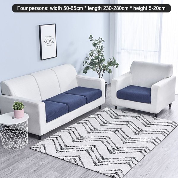 CAROOTU Solid Color Thicken Elastic Sofa Seat Cushion Cover Furniture Protector Corn