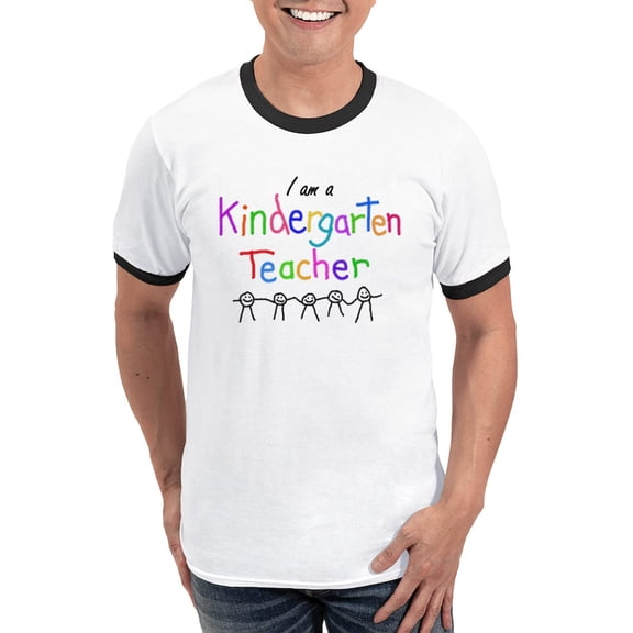 CafePress - Kindergarten Teacher Ringer T - 100% Cotton Ringed T-Shirt
