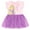 Pink Purple Rapunzel, variant on Beauty and the Beast Little Girls' Short Sleeve Tutu Dress Yellow Belle
