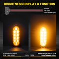 thumbnail image 2 of 6 Inch 10 LEDs Oval Amber Trailer Tail Lights W/Light Wiring 2PCS, Super Bright 6" LED Parking Turn Signal Lights with Flush Mount Grommets for RV Truck, Bus, Trucks,Marine, 2 of 6