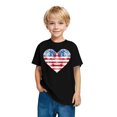 thumbnail image 6 of wycnly Kids Clothes Girls Tee Top for Kids Kids Boys Loose Fit 4th of July Star Striped Graphics Patriotic Tees Shirts Casual Heart Print Short Sleeve Tops Girls Tops(Size:9 Years), 6 of 6