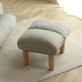 thumbnail image 5 of Accreate Foot Stool, Small Footrest Ottoman, Linen Fabric Home Bedroom Stool with Elastic Cushion Foam, Leisure Chair, Extra Seating for Living Room Bedroom, 5 of 6