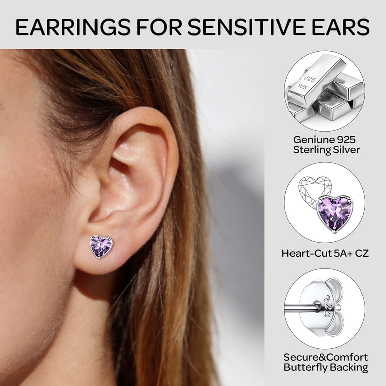 ChicSilver 925 Sterling Silver Birthstone Stud Earrings photo 2