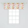 thumbnail image 2 of Ambesonne Bunny Window Valance, Colorful Rabbits Pink Hearts, 54" X 18", Multicolor, 2 of 3