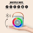 thumbnail image 4 of Mini Karaoke Machine with 1 Wireless Microphone,Portable Karaoke Machine for Adults & Kids,Karaoke Microphone Birthday Gifts for Girls Boys,Blue, 4 of 6