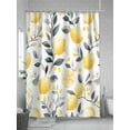 thumbnail image 5 of Shower Curtain, Summer Yellow Lemon Grey Eucalyptus Leaf Fruit Washable Shower Curtain with Hooks Bath Decor Fabric Shower Curtains for Bathroom, Hotel, Stalls, Bathtubs, 36x72 Inch, 5 of 6