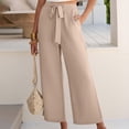 thumbnail image 5 of Juslio Women Pants High Waist Loose with Pockets Casual Comfortable Wide-Leg Pants, 5 of 9