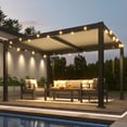 thumbnail image 2 of Heynemo 10' x 12' Aluminum Louvered Pergola with Adjustable Roof for Patio, Deck and Garden, Elegance Outdoor Shade, 2 of 10
