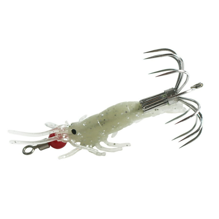 UDIYO Lobster Bait Metal Hook Luminous Effect Soft Silicone
