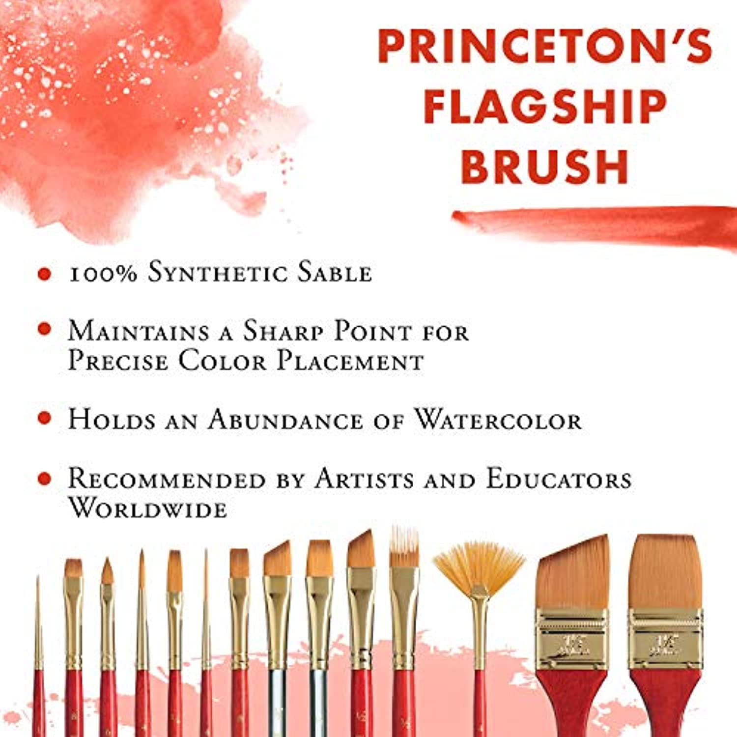 Princeton Synthetic Sable Watercolor Round Brush 4
